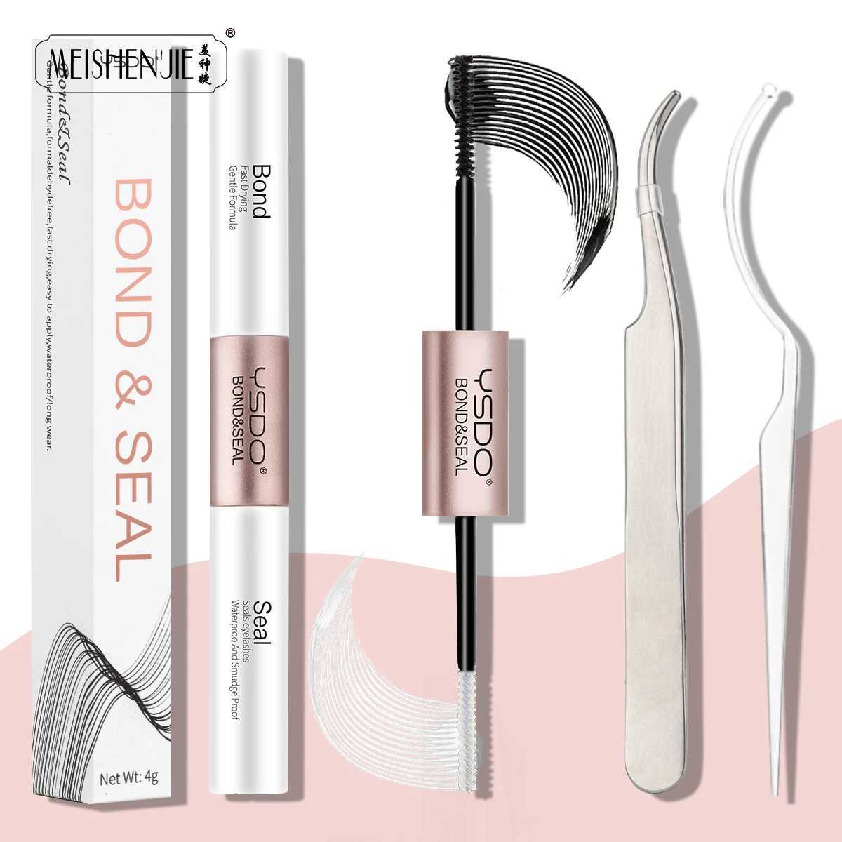 MEISHENJIE DIY Cluster Extended Eyelash Set 120 Individual Eyelash Set Wispy Fluffy False Eyelash with Glue and SqueezeW241024