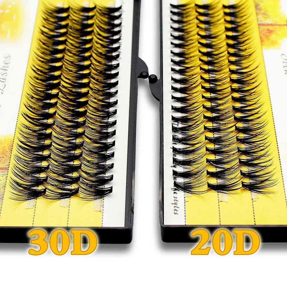 Brown Black 60 Drain Sable Individual Cluster Eyelash Extension Natural DD Silk Eyelash Soft Cilos 3D Roll CiliasW241024