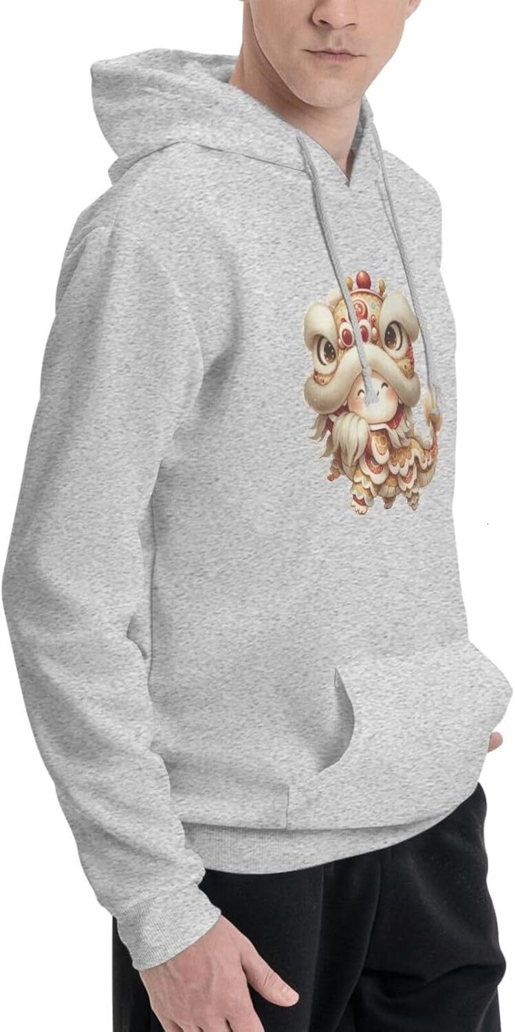 Hoodie for Mens Womens Funny Cartoon Chinese Dragon Print Hoodie cool Animals Lovers Pullover Hoodies Sweatshirt Clothing Graphic