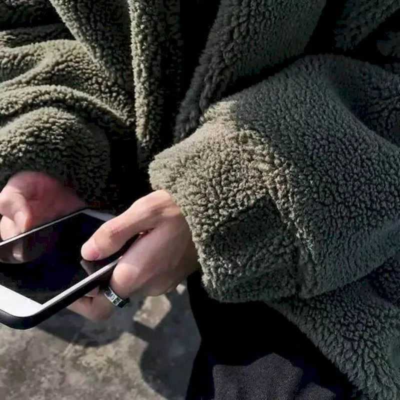 Cotton thick cashmere coat mens 2022 new winter apron jacket Hong Kong style student warm jacket mens clothing W241024