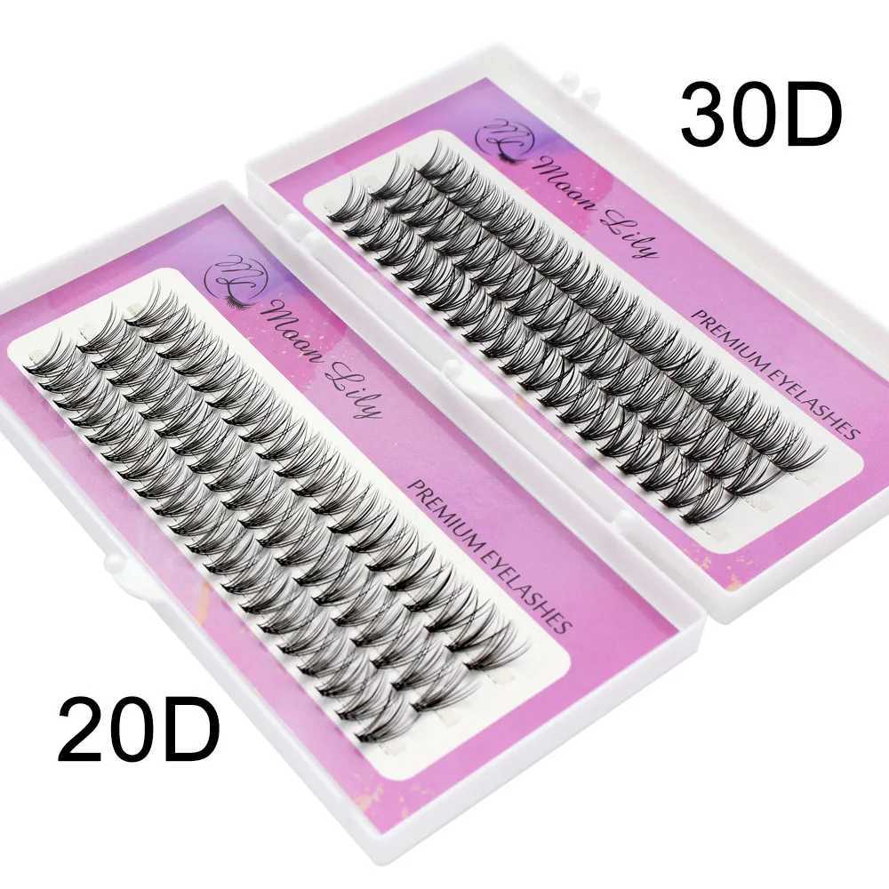 Moonlily High Quality 20D 30D Artificial Mink Eyelash Grafted Professional Makeup Single Cluster Eyelash Natural Soft BundleW241024