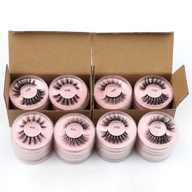 4/10/20/100 PC Wholesale False Eyelash 3D Mink Natural Appearance Reusable Messy False Eyelash Extension Bulk Cilios MakeupW241024