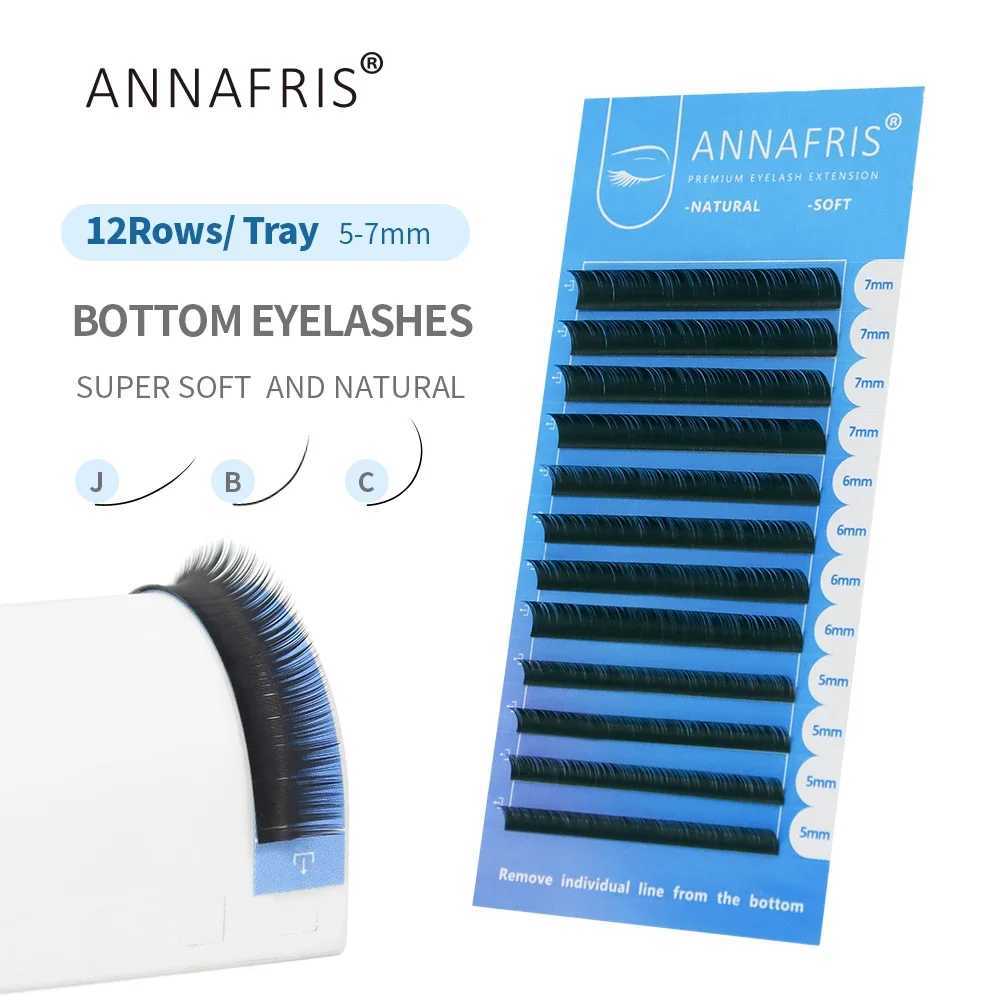 ANNARIS Lower Eyelash 5-7mm Mixed Personal Bottom Eyelash Extension J/B/C Curled Natural Short Mink EyelashW241024
