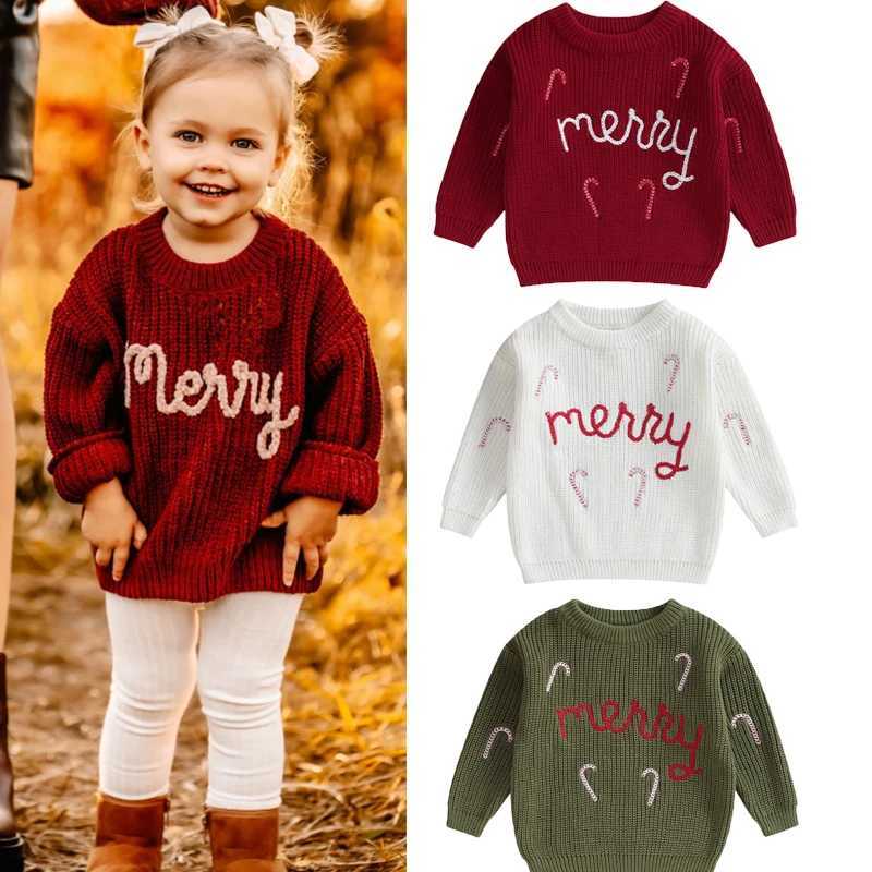 FOCUSNORM 3 Colors 0-7Y Autumn/Winter Baby Girl Christmas Sweater Long Sleeve Candy Vine Alphabet Embroidered Knitted Zipper Top W241025