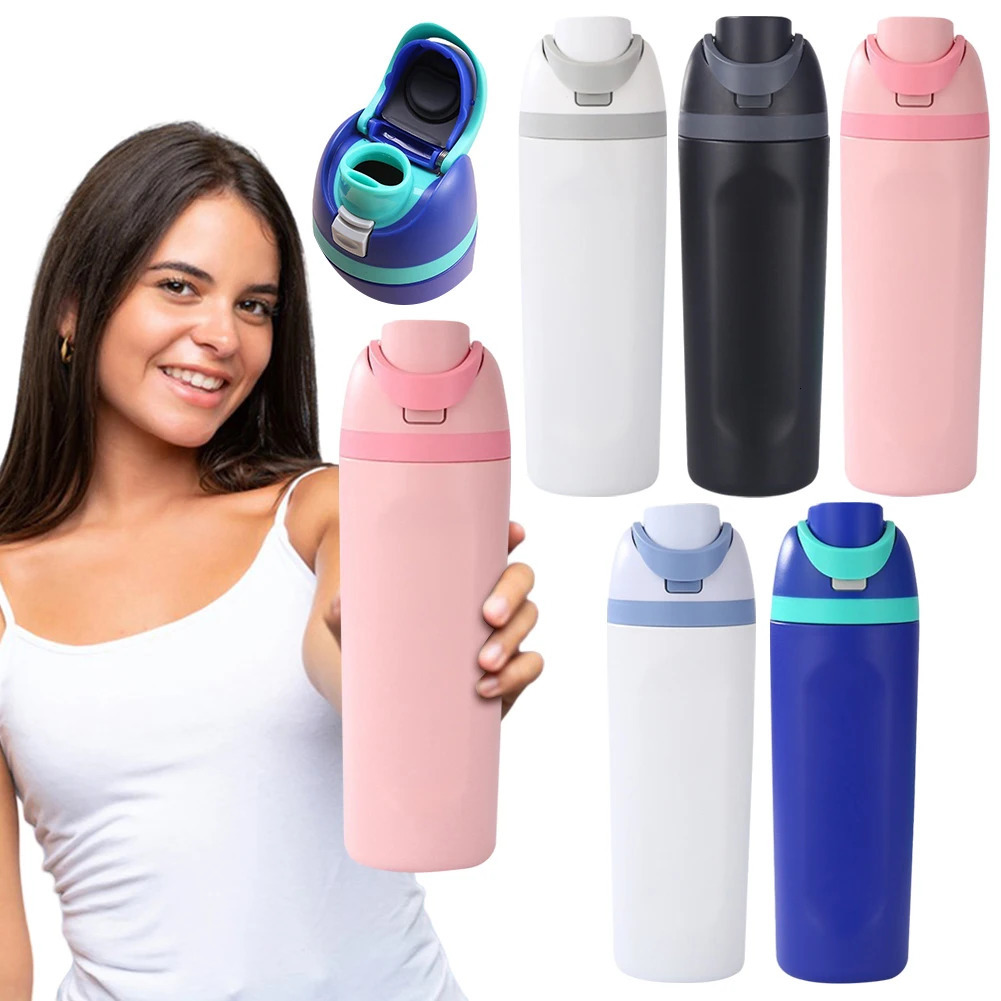 19oz 24oz 32oz Insulated Stainless Steel Water Bottle With Straw Thermos Cup Vacuum Flasks Car For Sports Travel 241025