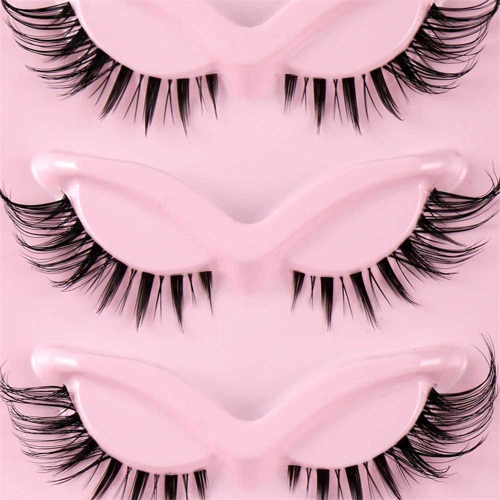 5 pairs of 3D wingtip eyelash extension transparent dry cat eye eyelashes Fox false eyelashes cartoon eyelashesW241024