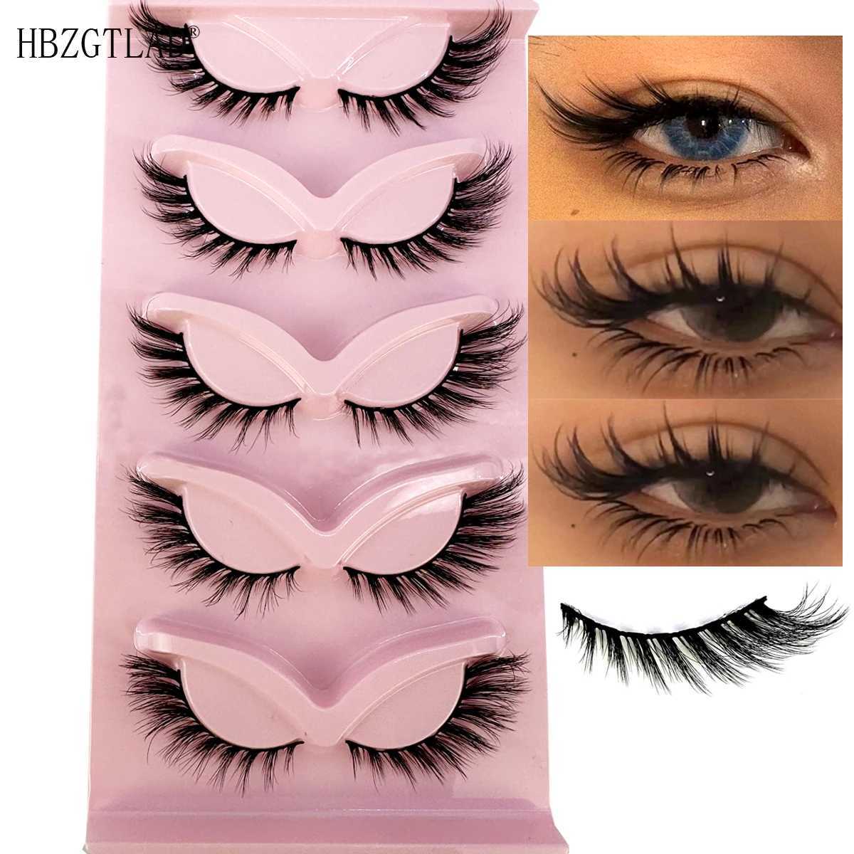 New cat eye eyelashes mink eyelashes 3D curled wings naturally messy ends raised thick false eyelashes soft false eyelashesW241024
