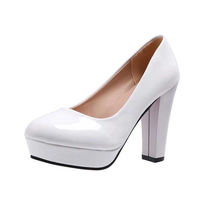 High Quality Basic Womens Shoes Thick Foot Pump Square Foot Round Foot Wedding Shoes Party Dance Womens Dress Shoes Platform T241024