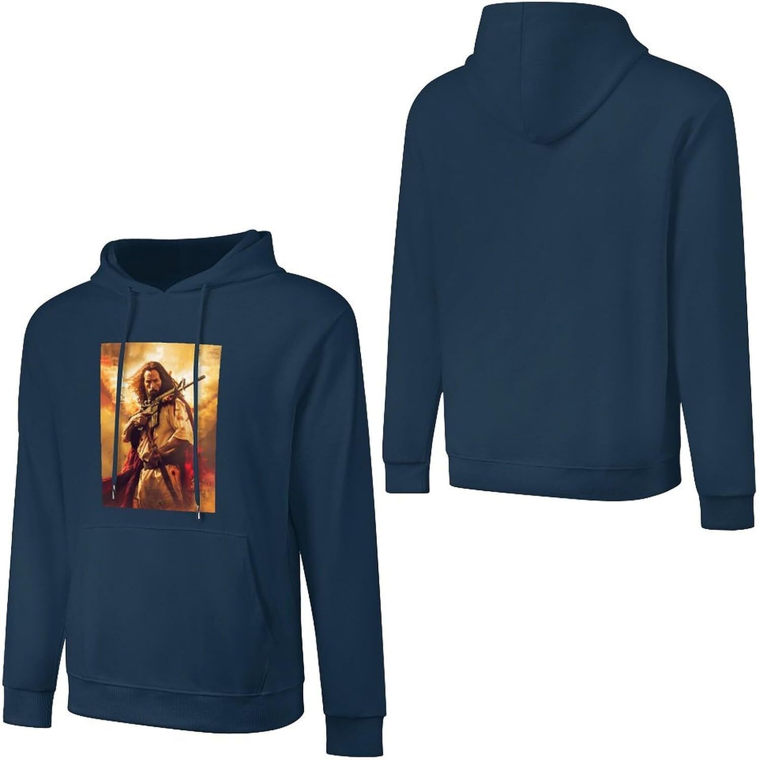 Hoodie for Mens Womens Mens Jesus Hoodies Pullover Novelty Funny Graphic Casual Oversized Cotton All-in-one fashion Hoodies sweatshirt Pullover Long S