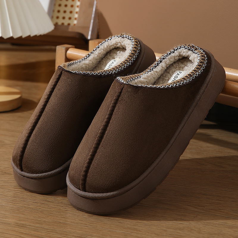 2024 new free shipping designer winter snow fur furry solid color velvet spliced slippers non slip lightweight warm cotton slippers for women