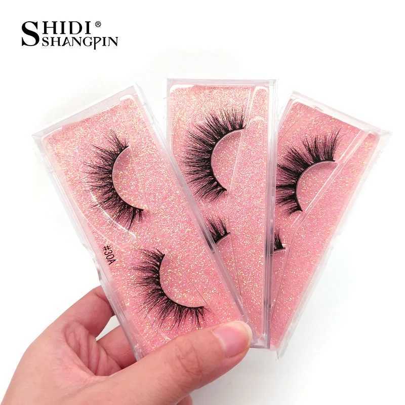 SHIDISHANGPIN 1 pair of 3D mink eyelashes real and cruel without drama fake eyelashes fluffy stripes thick eyelashes fake eyelash makeup 37AW241024