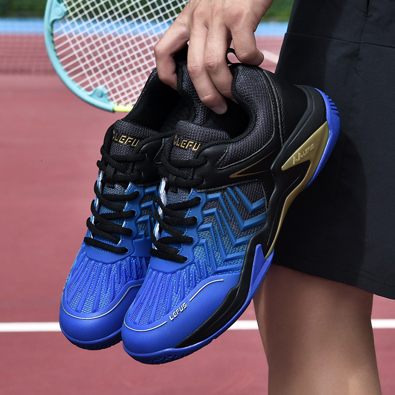 new carbon plate badminton for men women, shock-absorbing anti slip table shoes, professional competition and training tennis shoes