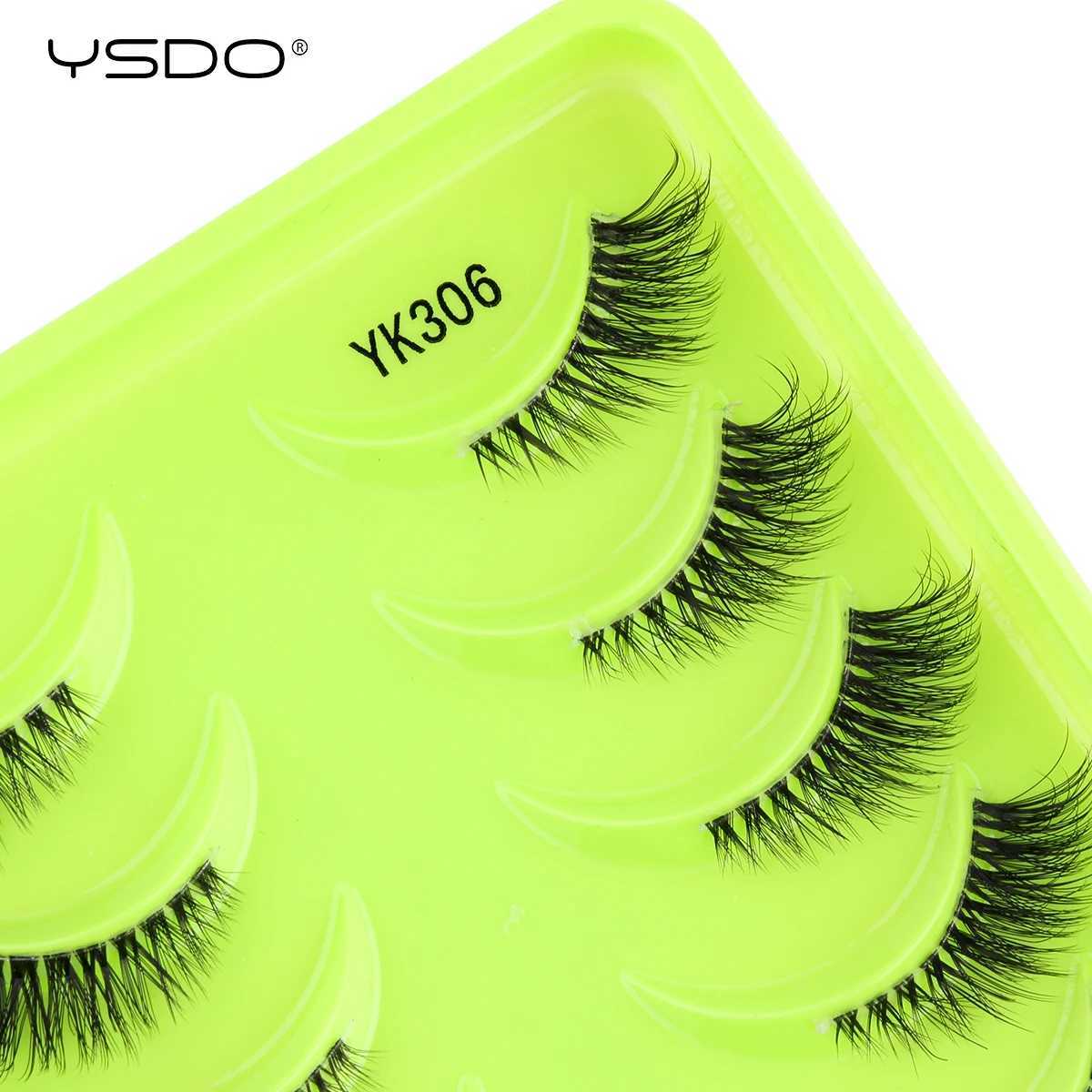 Fox eyelashes 3/10 pairs 3D mink natural false eyelashes soft cat eyelashes extended fluffy eyelashes makeup half eyelashesW241024