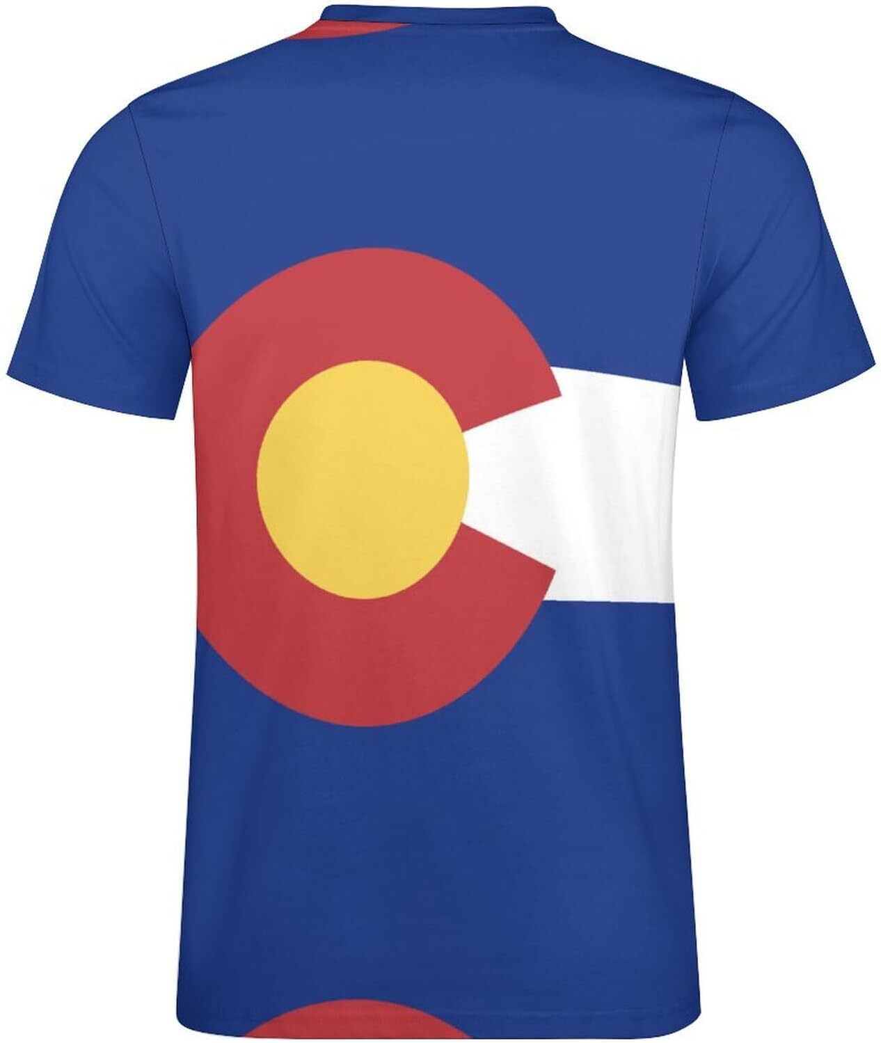 Mens T shirt Colorado State Flag Cotton T-Shirt 3D Printed Casual Shirt Men's Crew Neck T-Shirt tee All-in-one fashion Casual tops summer clothes