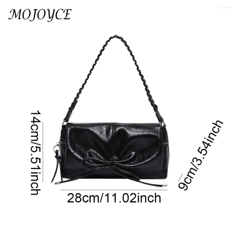2025 NEW Totes Women Shoulder Bag Bowknot PU Leather Clutch Purse Zipper Underarm Magnetic Closure Hobo For Vacation Travel Commuting zhanyishengli