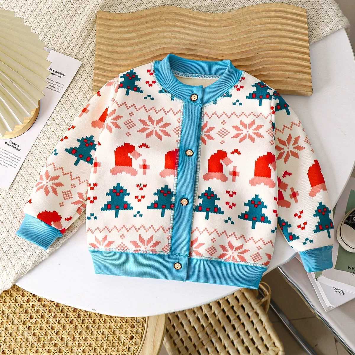 Baby boy and girl thick warm cardigan new 2024 autumn and winter children cartoon dinosaur letter knitted sweater jacket casual clothing W241025