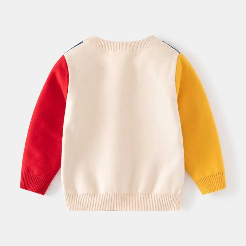 Winter Boys Sweater Cute Baby Knitted Printed Excavator Childrens Boys Long Sleeve Sweater Casual Childrens Sweater W241025