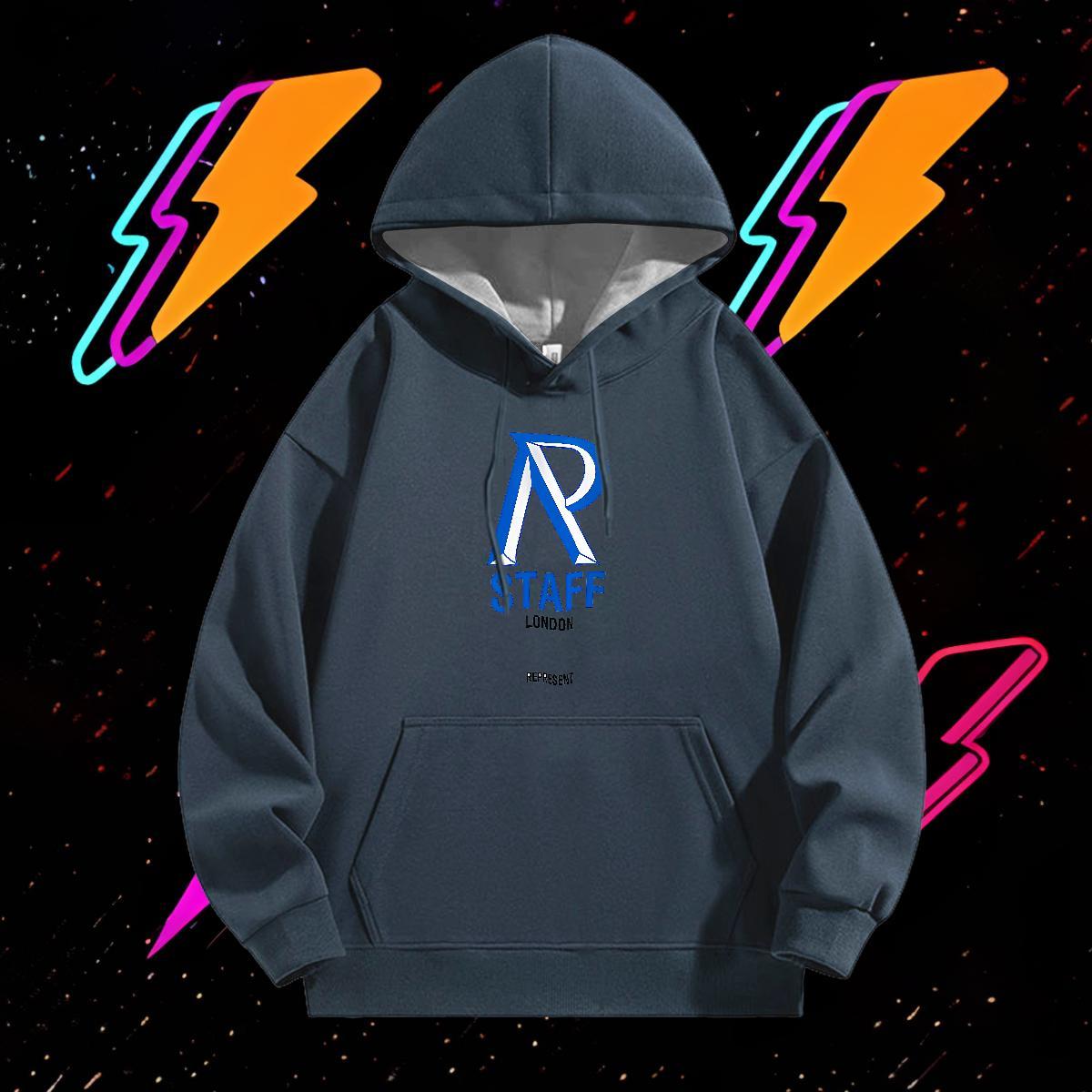 Designer Mens Hoodie Hooded Collar Long Sleeve Loose Men Hoodie Black Khaki Blue Tops Pullover Hoodie Spring Autumn Thick Fleece