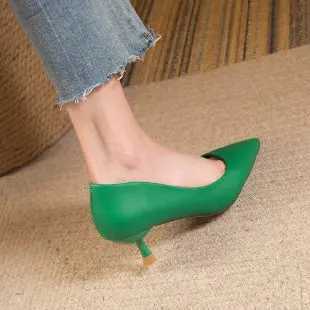 High Quality High heels womens spring new sexy nodding shallow mouth temperature ultra-thin high heels black single shoes T241024