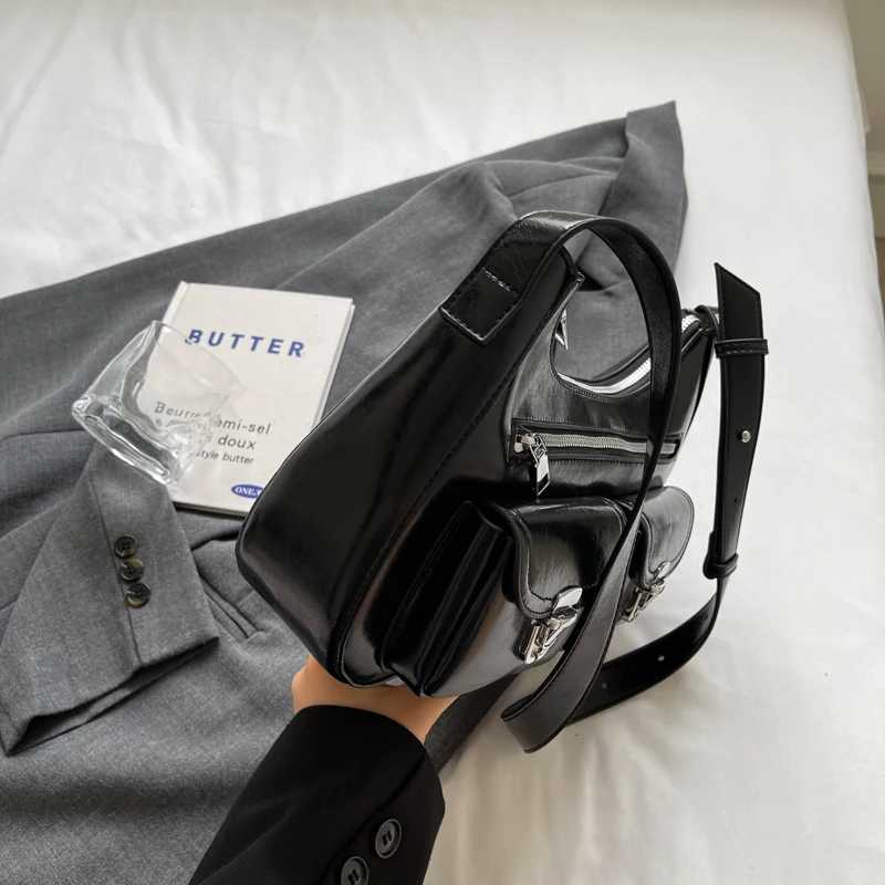 Women Fashion Shoulder Bag Adjustable Strap Pu Underarm Stylish Crossbody Multi Pockets Simple Armpit Chic Hobo 241025