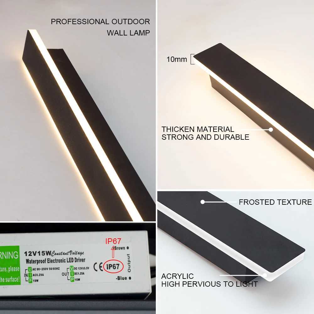 2/1 dimming waterproof LED wall lamp for garden decoration outdoor lighting 85-265V LED wall lamp external lighting X241025