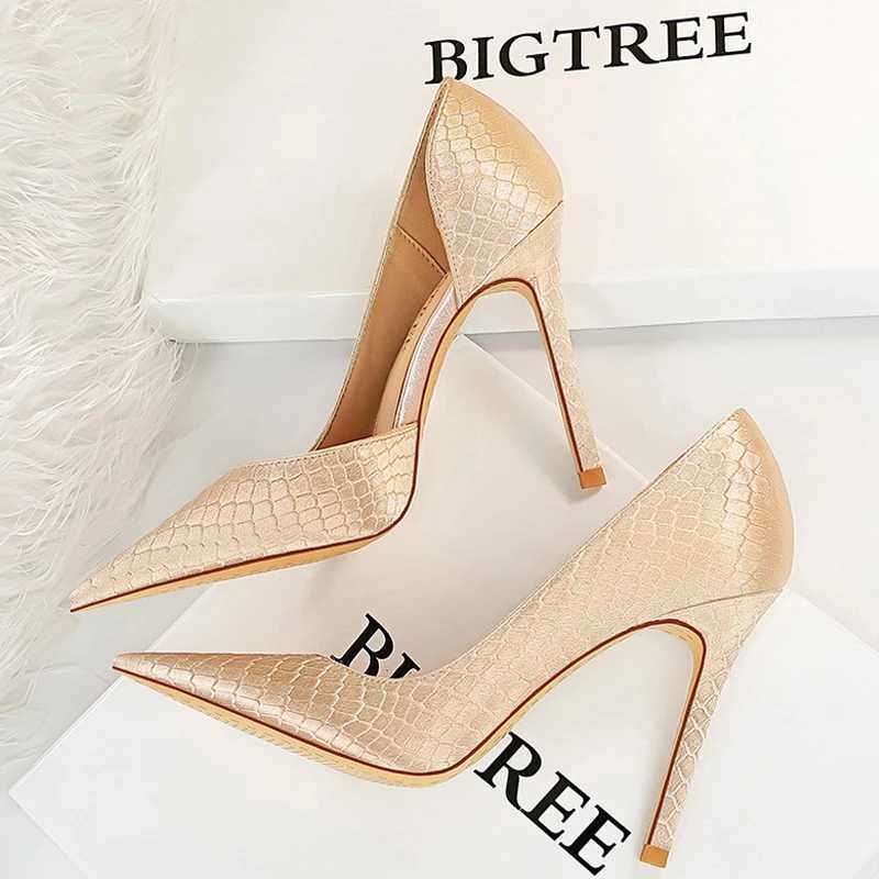 High Quality BIGTREE shoe designer new womens pump toe high heels womens shoes Fi high heels pump sexy party shoes Plus size 43 T241024