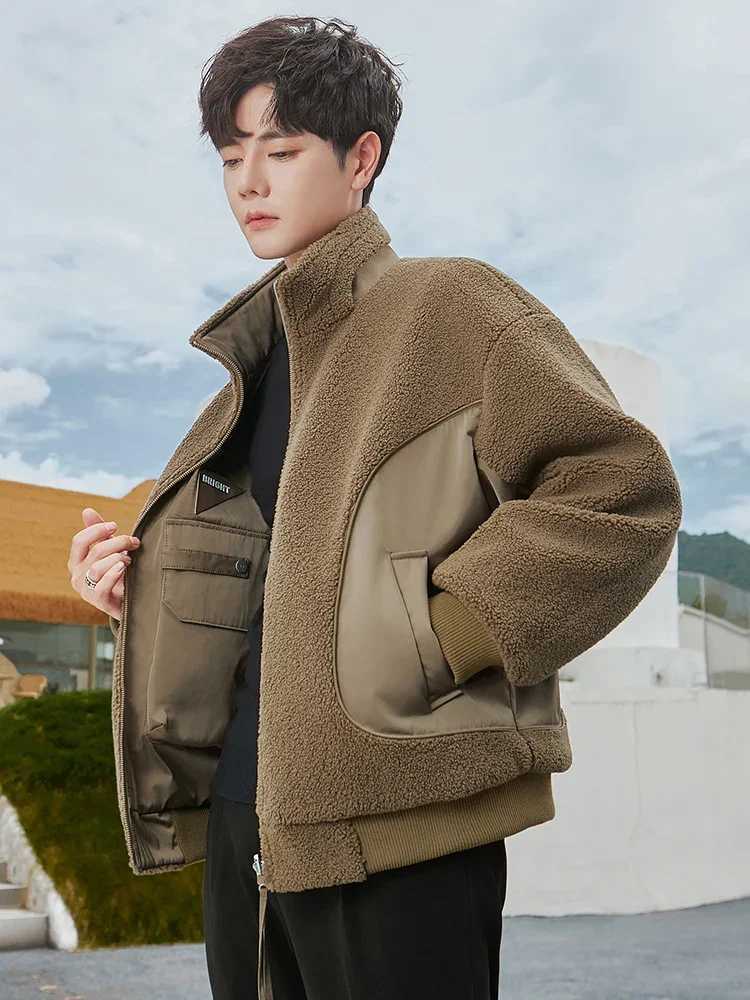 2024 Mens Autumn/Winter New Collection True Ramsworth Woolen Leather Jacket Mens Thick Loose Coat Mens Leather Casual Coat F457 W241024