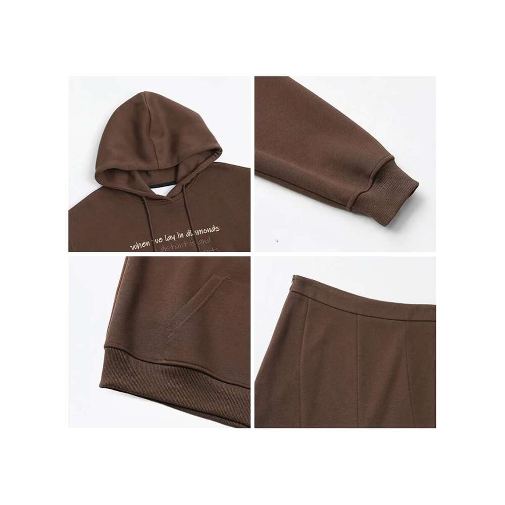 CHIC VEN Women's Sweatshirts Loose Casual New Korean Letter Embroidered Knitted Hoodies Coat Woman Skirt Autumn Winter 2024