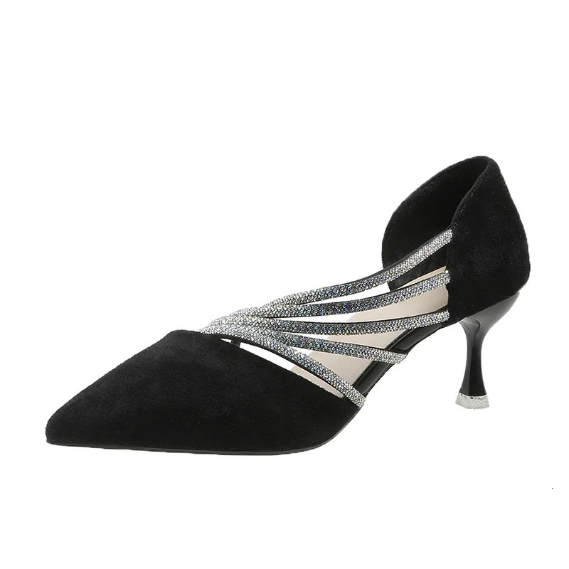 Womens High Heels Autumn High Heels Sandals Fashion Crystal Hollow Shoes Womens Dress Shoes Banquet Sexy Party Stiletto Shoes 241024