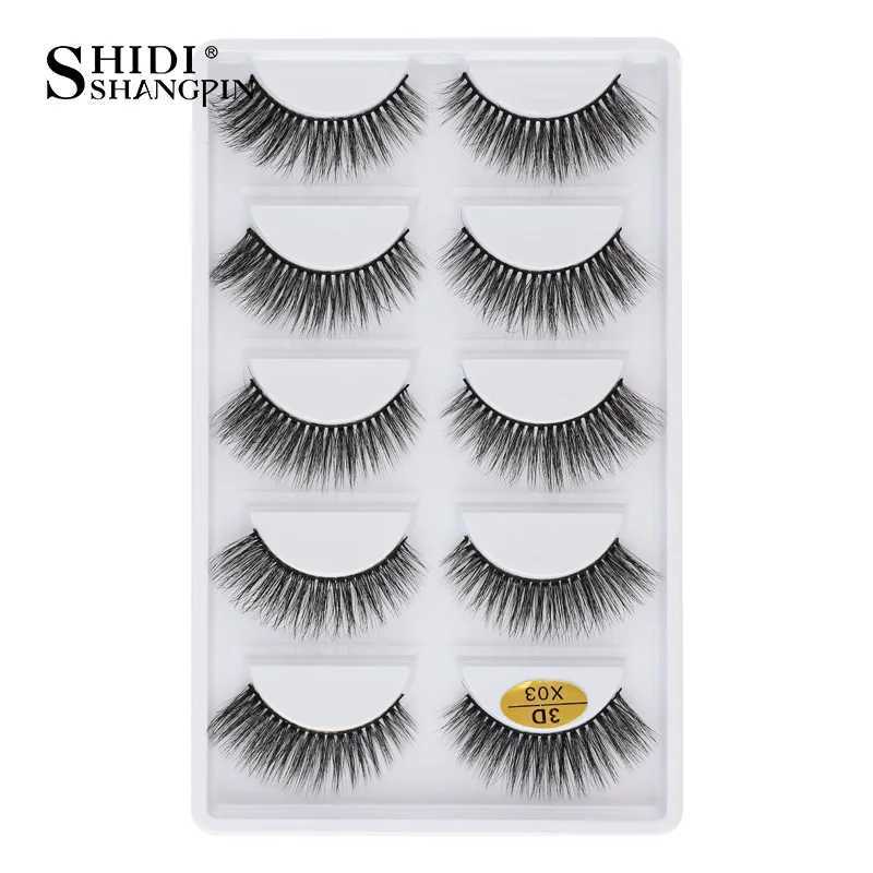 3/5 pairs of hot selling natural long 3D mink eyelashes soft short artificial Cils handmade false eyelash makeup tool eyelash extension maquiagemW2410