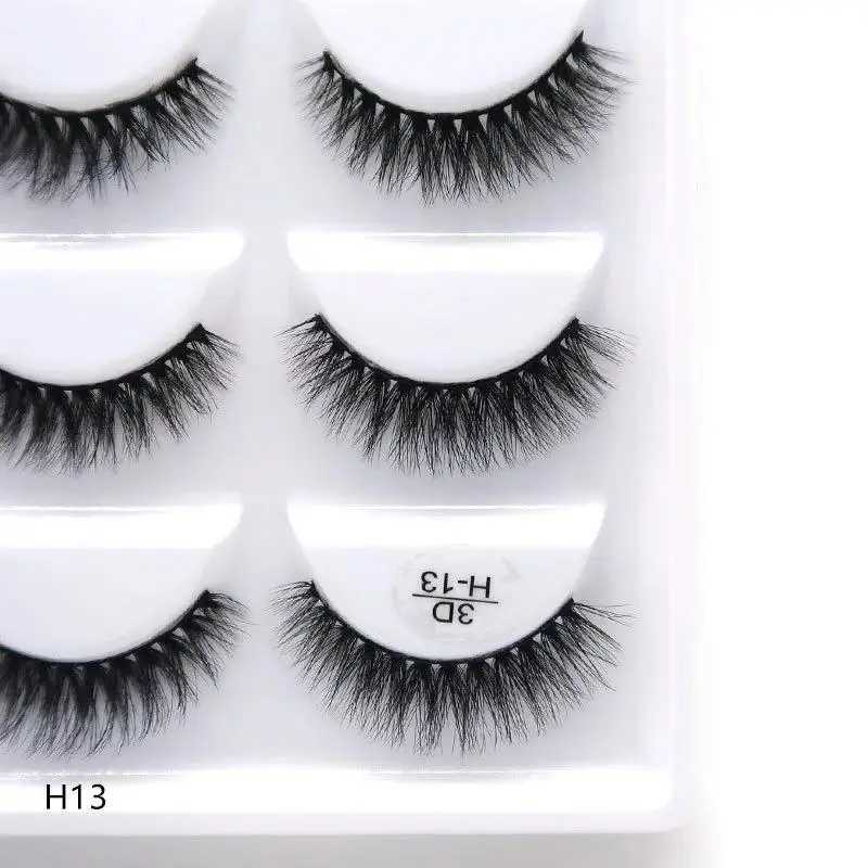 5 pairs of multi pack 3D mink eyelashes fake eyelashes handmade Wispy fluffy long eyelashes natural eye makeup tools eyelashes H13 E08W241024