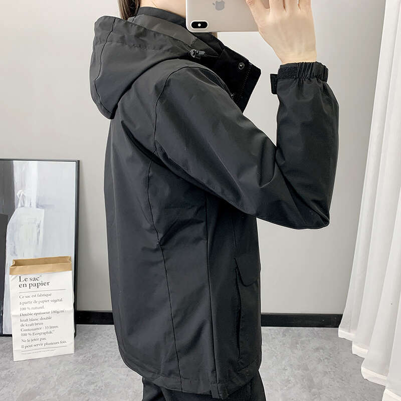 Winter Outdoor Warm Solid Color Three-In-One Down Stormtrooper Women's Trend Windproof Waterproof Thick Mountaineering Jacket