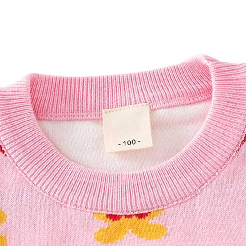 Boys and girls double layered crew collar striped knitted sweater childrens Christmas tree jacquard sweater 0-8 years old W241025