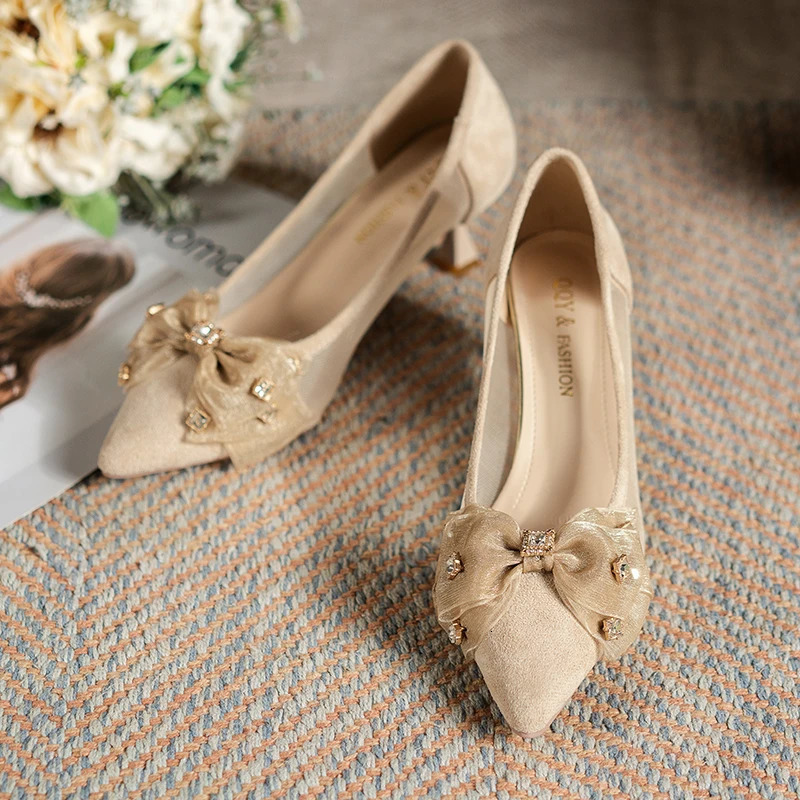 Italian shoe and bag matching set Zapatos De Mujer Zapato Tacon Bajo Mujer 2024 womens shoes Tacones Mujer 241024