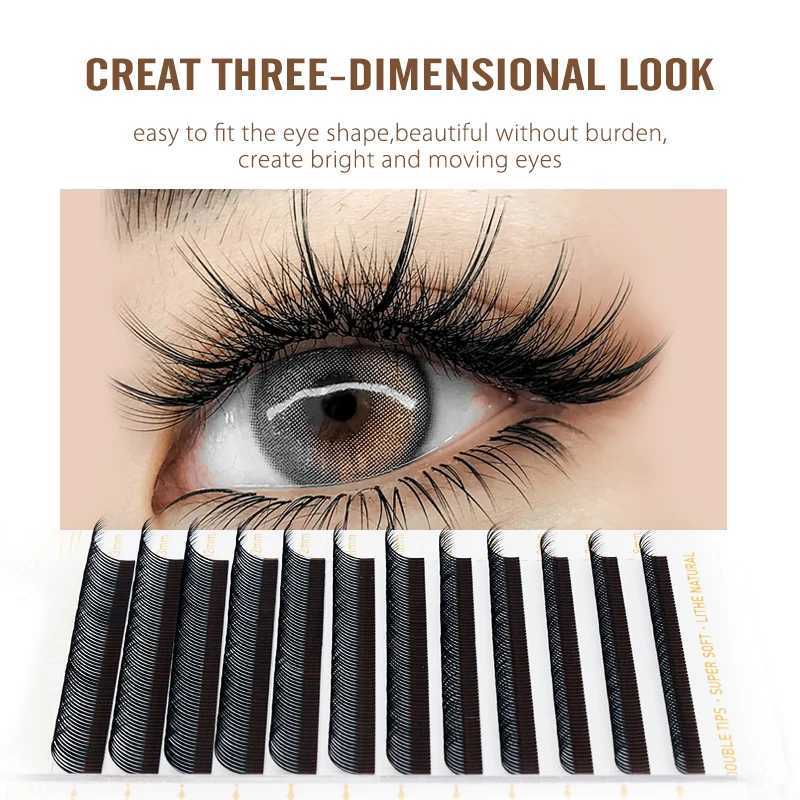 Russian Volume 5D Spikes Fairy Flower Eyelash Cluster Eyelash Extension Grafting Individual Easy Fan Eyelash Extension WholesaleW241024