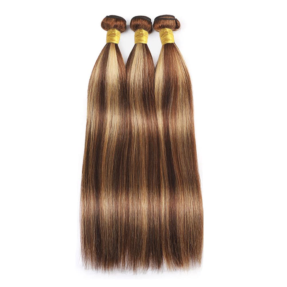 Free shipping Straight P4/27 Mix Color Brazilian Weave 3PCS Remy Human Hair Bundles 100G/PCS