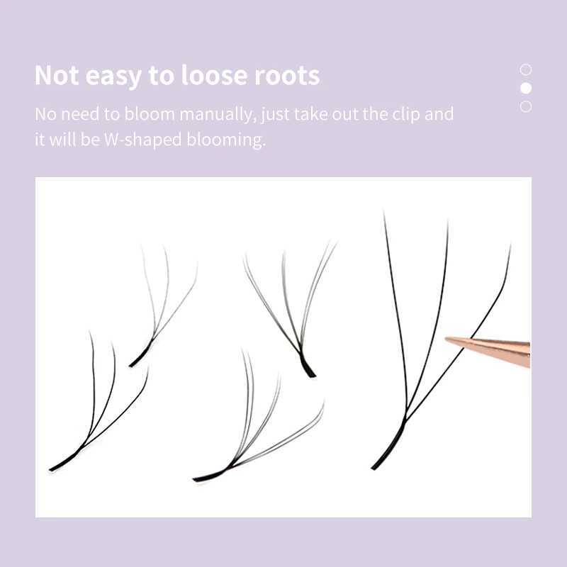 DIYDAY 3D W eyelash extension 6D W-shaped Bloom pre made eyelash powder C D curly natural false eyelash extension makeupW241024