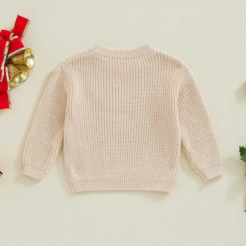 Citgeett Winter Christmas Preschool Baby Boys and Girls Sweater Embroidered Long Sleeve Pullup Top Autumn Christmas Costume W241025