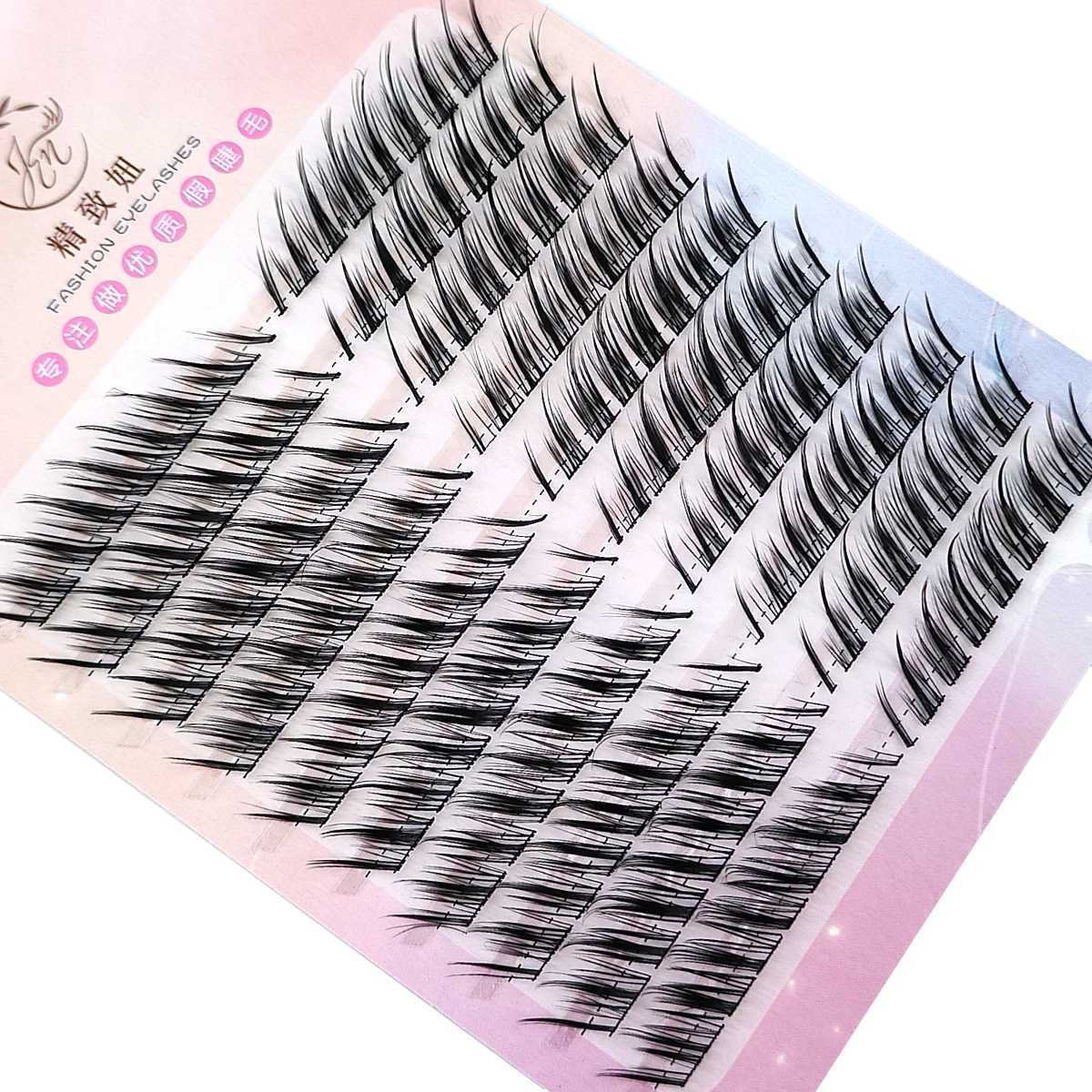 Mixed 3D fluffy single cluster eyelash extension subsection natural mink fox eye shadow effect makeup eyelash personal false eyelashW241024