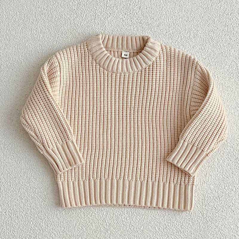 Autumn Children loose sweater knitted winter baby boys and girls clothing round neck children Todler girls and boys zipper baby coat W241025
