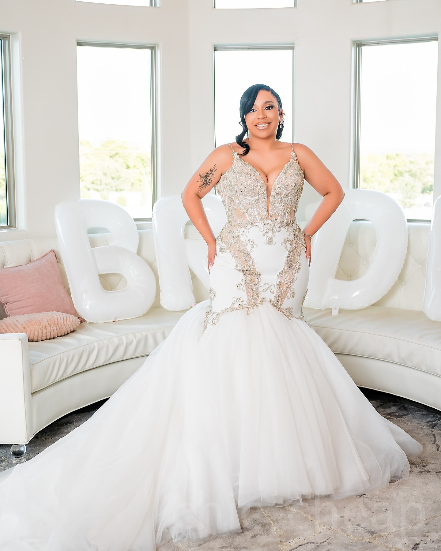 2024 Arabic Aso Ebi Plus Size Ivory Mermaid Wedding Dresses Illusion Rhinestones Lace Tulle Spaghetti Vintage Elegant Bridal Gowns Dress ZJ0244