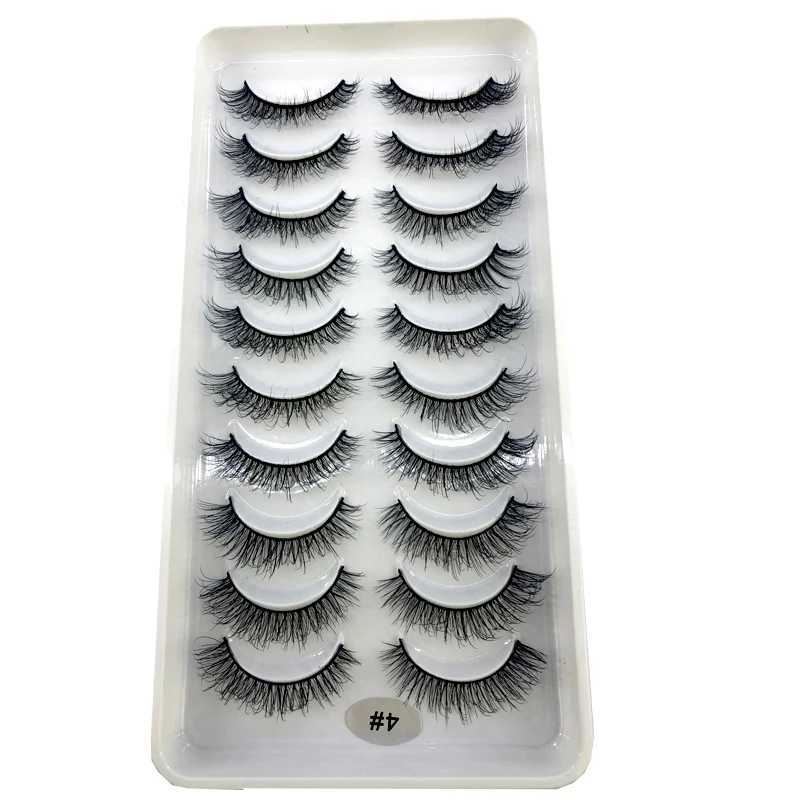 HBZGTLAD wholesale 10 pairs of slim 3D mink eyelashes wholesale mink eyelashes fake eyelashes maquiagem X05W241024
