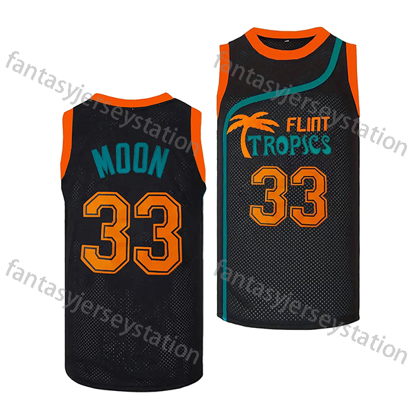 FLINT TROPICS #33 Embroidery Design Men's Basketball Jersey, Retro Breathable Round-neck Sleeveless Sports Training Uniform, Summer Party And Str