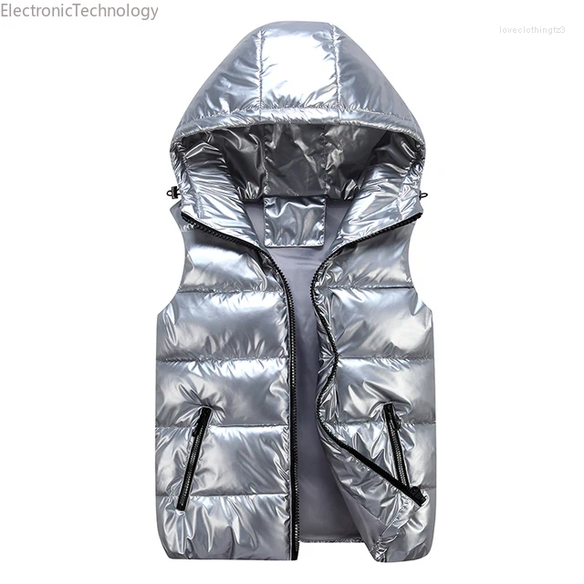 Men's Down Men Winter Bright Color Vest Waistcoat Jacket Bodywarmer Lightweight Windbreaker Coat Cloth