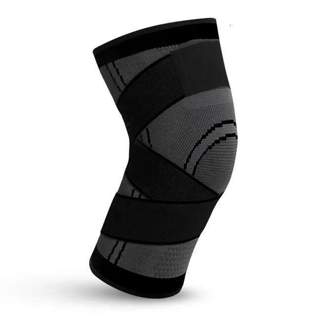 1PC Sports Men Pressurized Elastic Knee Pad Support Fiess Gear Basketball Volleyball Brace Tennis Cycg Protector