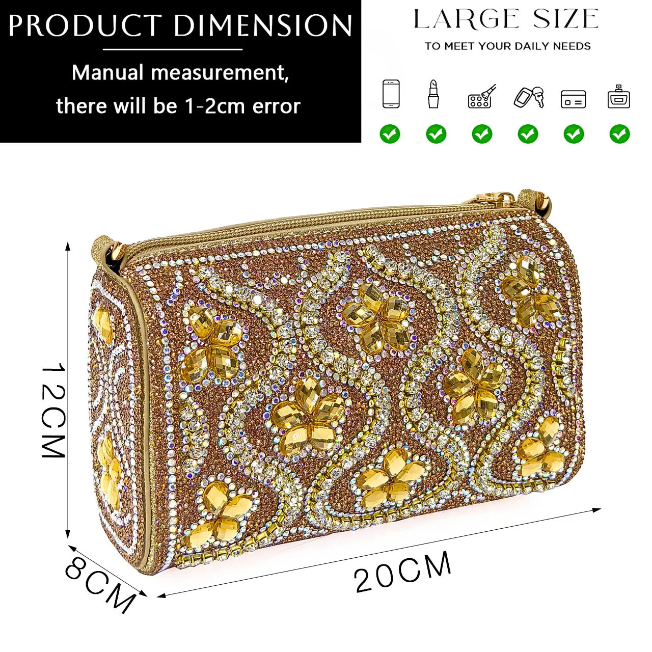 Chan 2024 Elegant Water Diamond Pointed Toe Pump with Matching Bag Set Large Capacity Bag Suitable for Womens Party High Heels 241024