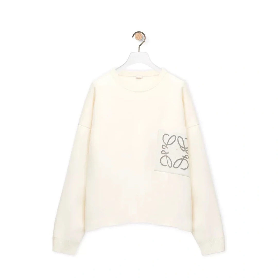 Senior fashion designer pure cotton loose letter LOGO printed pattern casual autumn and winter knitwear long sleeve men's and women's sweater hoodie