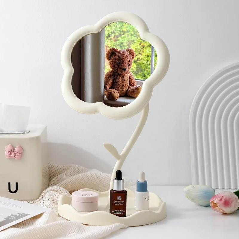 Sunflower Makeup Mirror Girl Dresser Desktop Hanging Jewelry Beauty Bedroom Dorm Dressing Removable Portable 241024