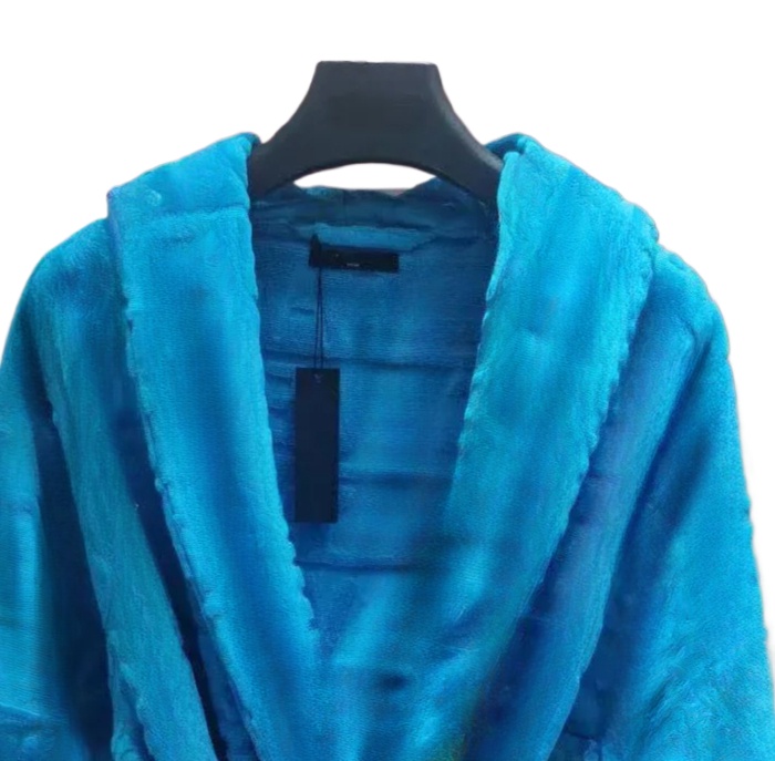 Jacquard Slpwear Gown Vintage Robe with Waist Belt Womens Mens Winter Bath Robes Thick Dressing Gowns 8 color Mens Designer Luxury classic cotton bath