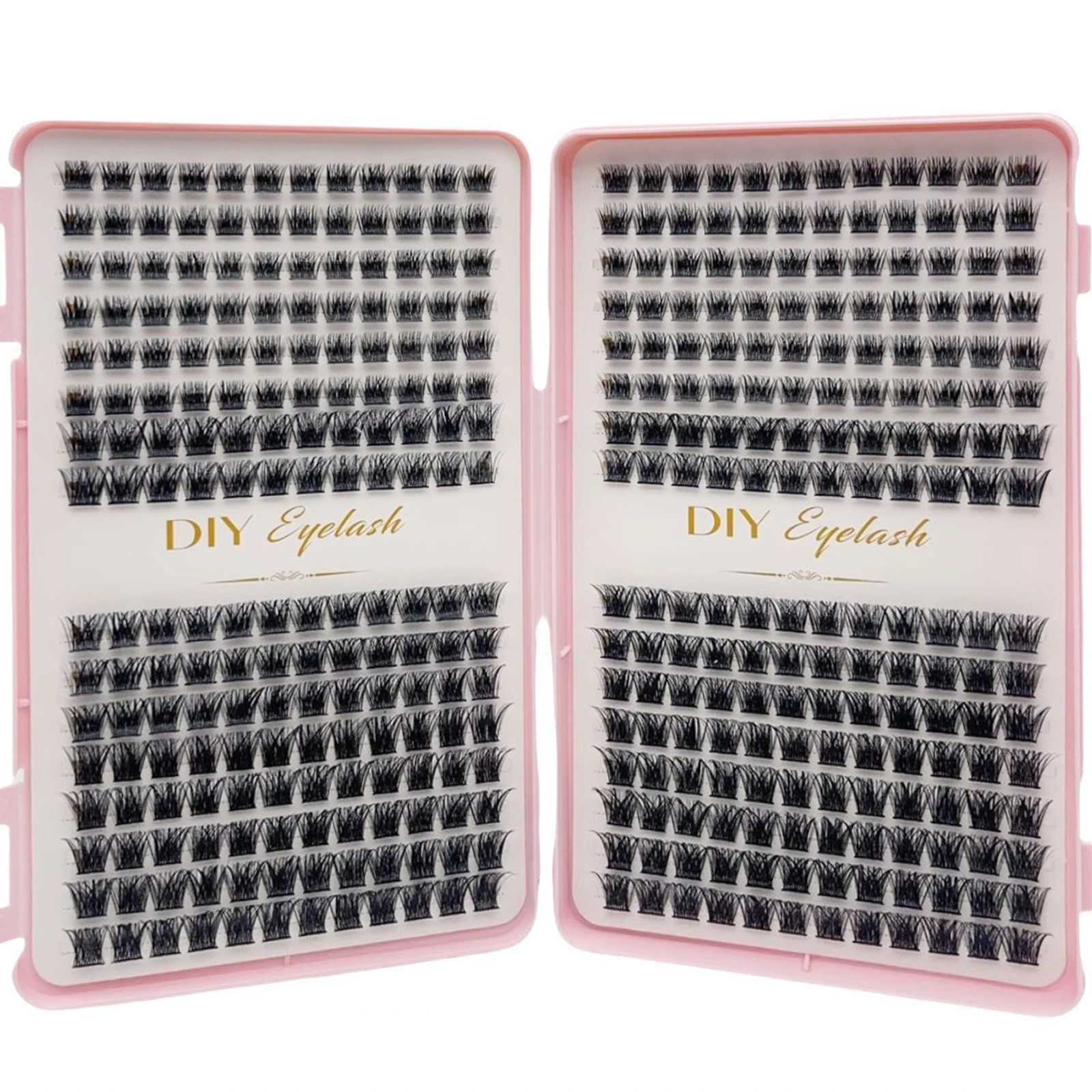 384pcs personal eyelash book eyelash extension fake eyelash DIY at home cluster eyelash extension makeupW241024